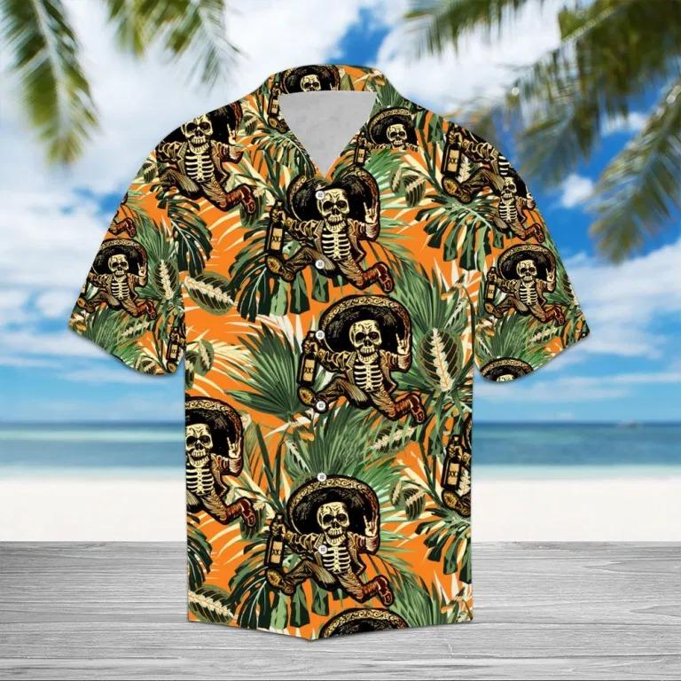 Skull Hawaiian Shirt Unisex Full Size Adult Colorful Hw1637-1