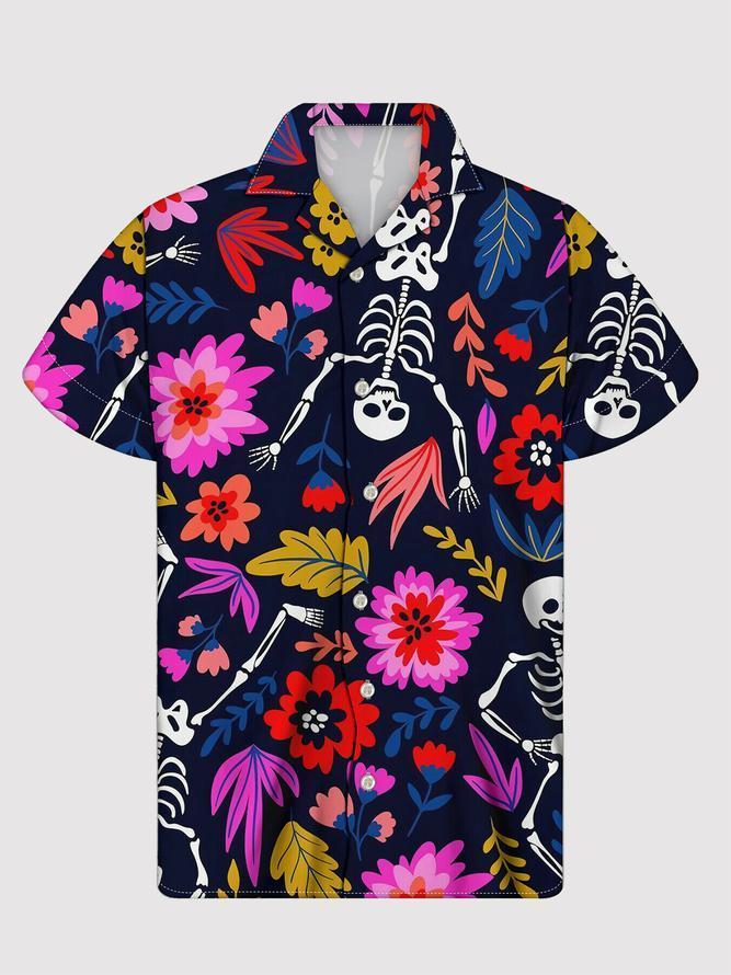 Skull Hawaiian Shirt Unisex Full Size Adult Colorful Hw1691