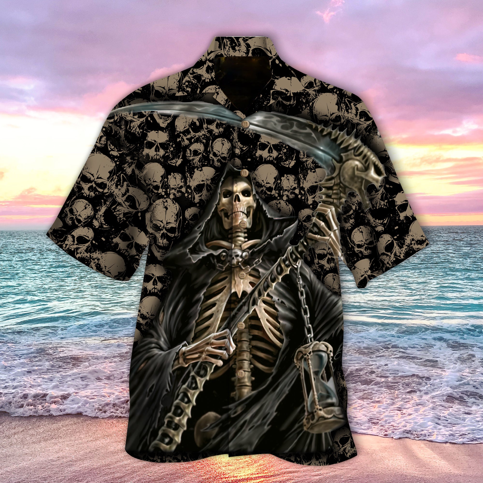Skull Hawaiian Shirt – Kv105-1