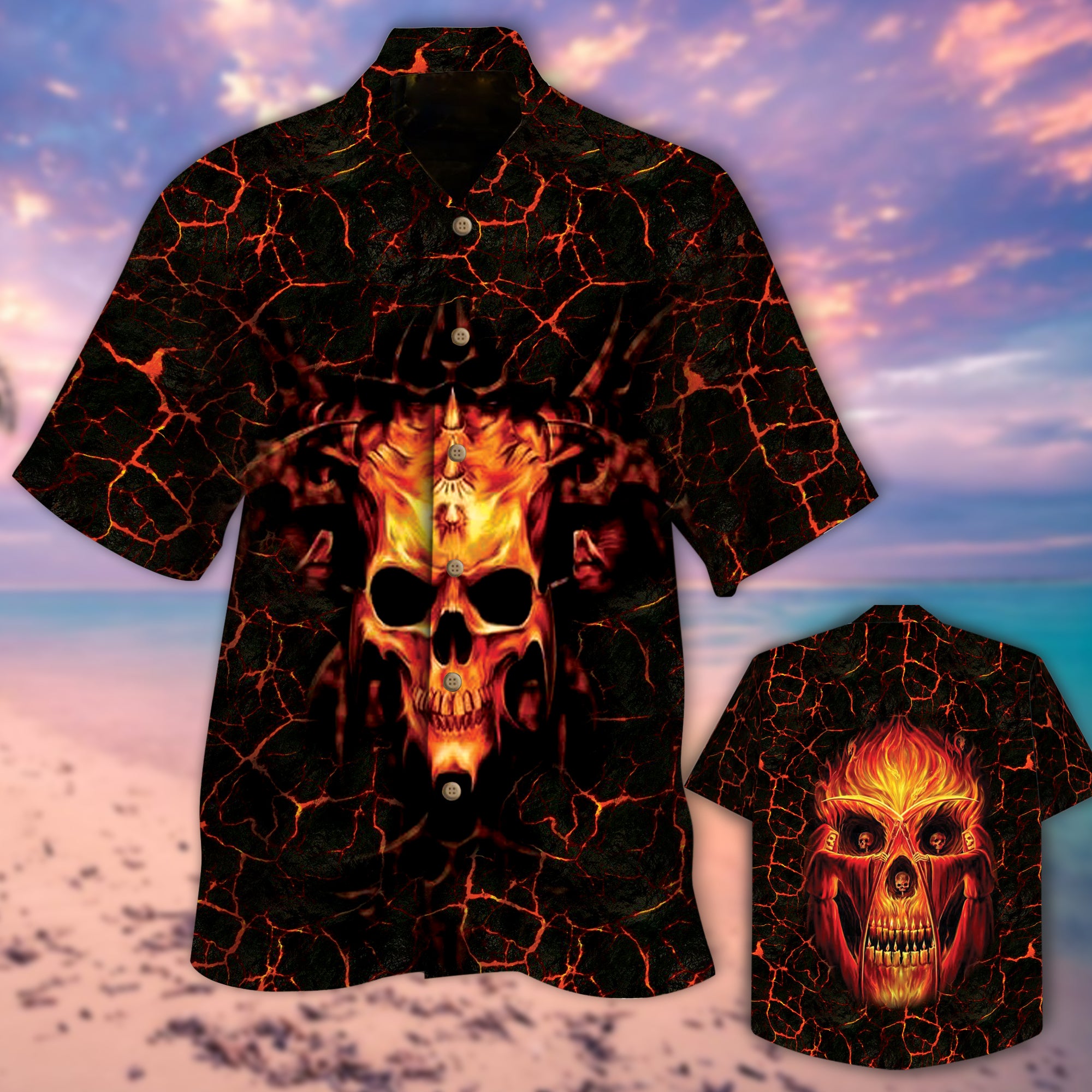 Skull Hawaiian Shirt – Kv79-1