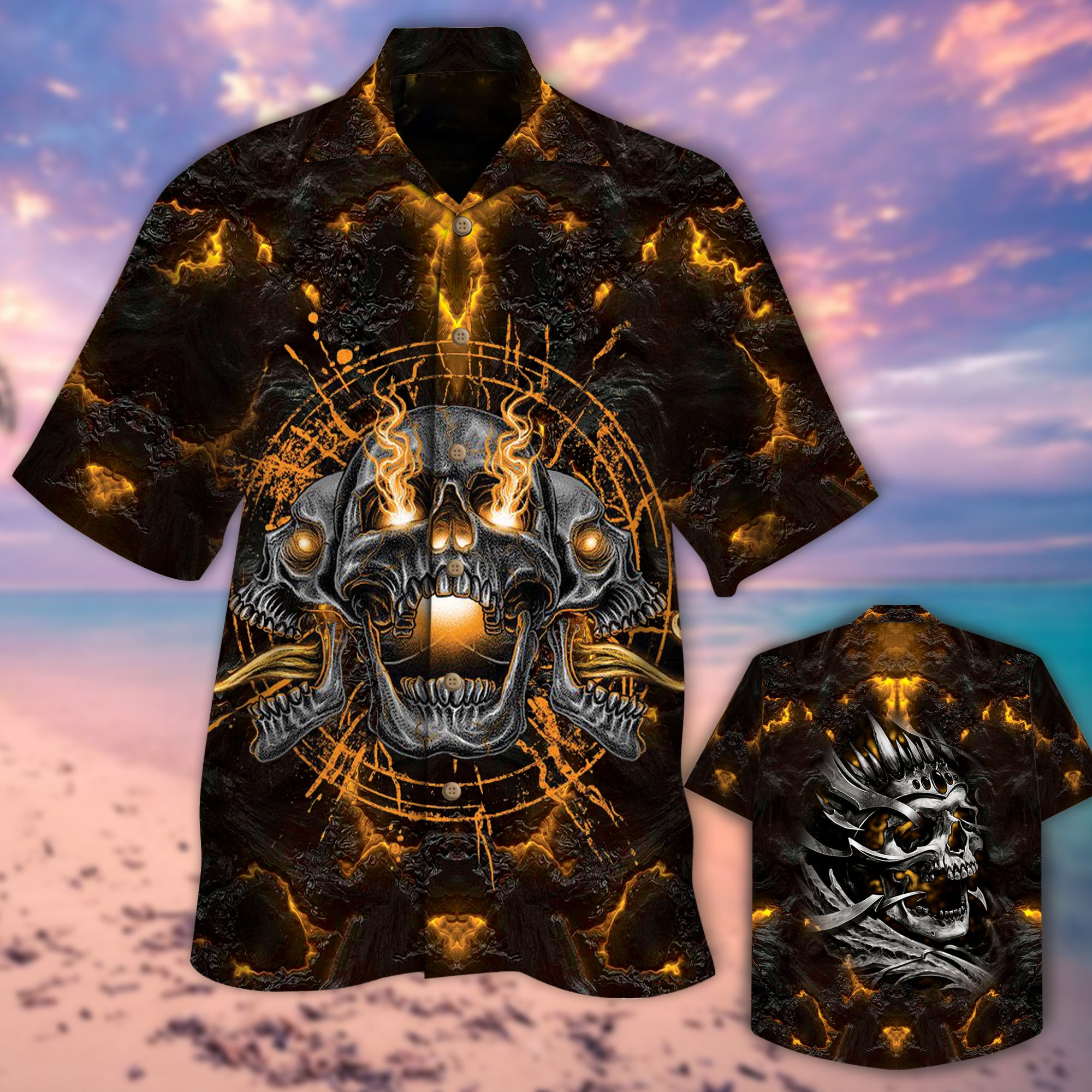 Skull Hawaiian Shirt – Kv80-1