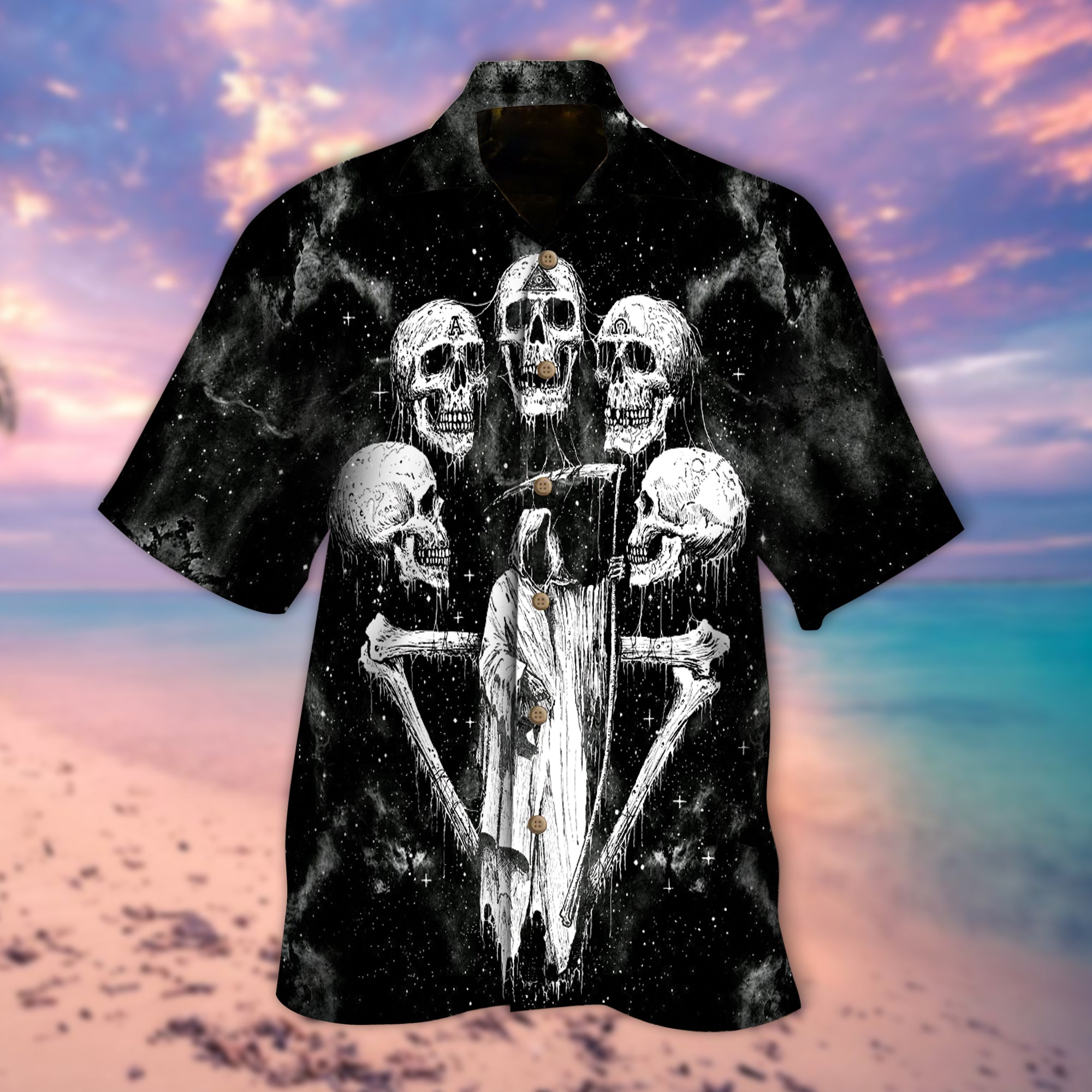 Skull Hawaiian Shirt – Kv84-1