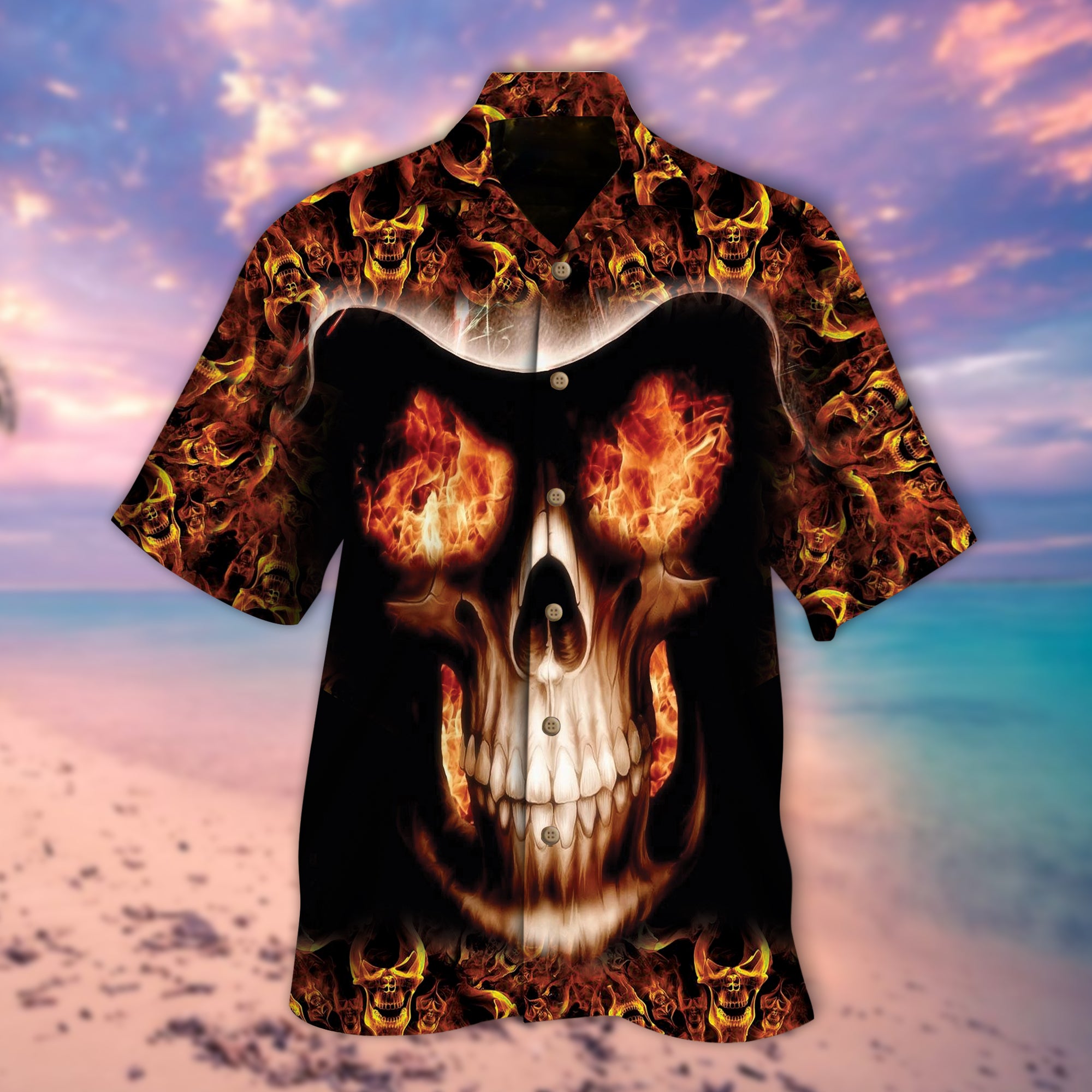 Skull Hawaiian Shirt – Mc078-1