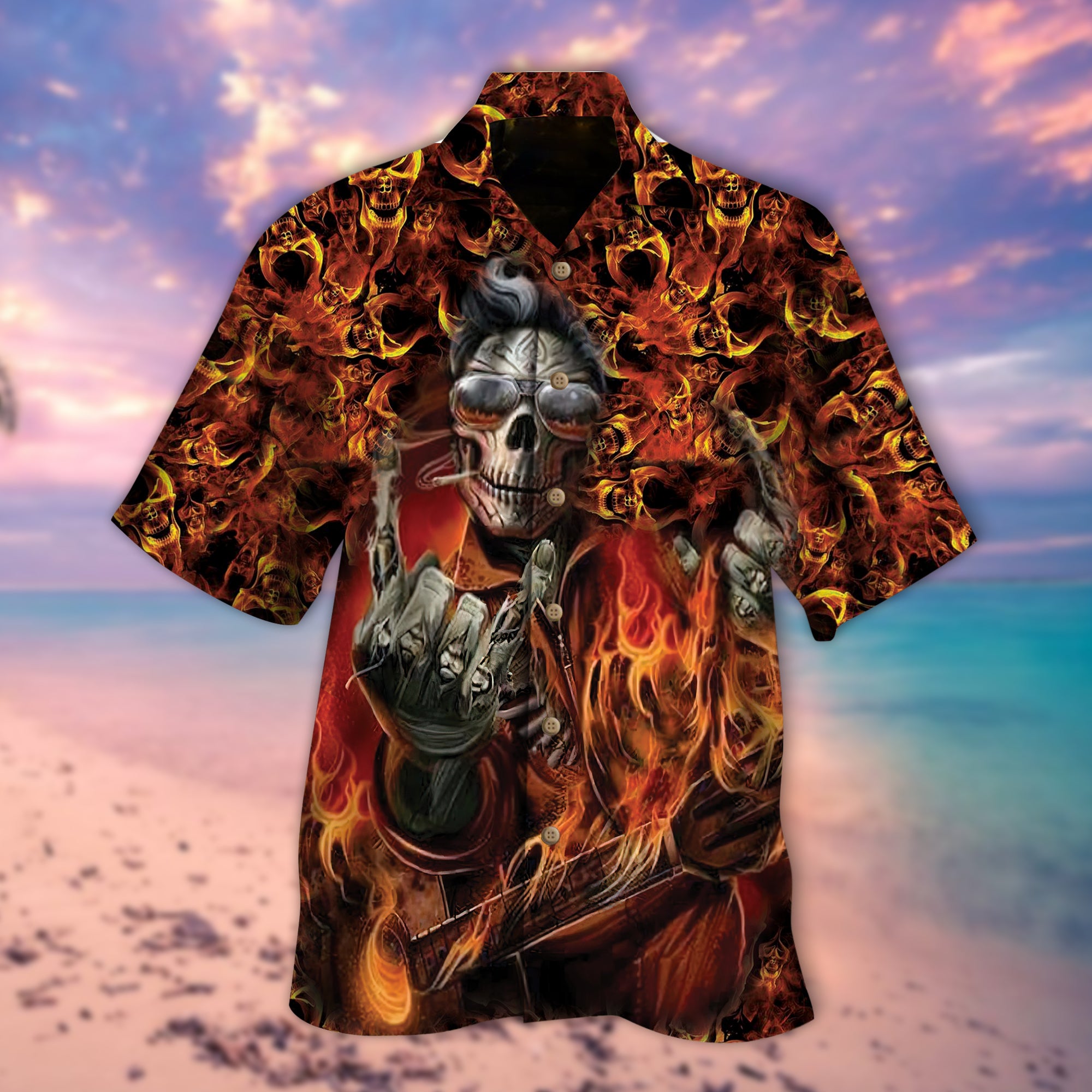 Skull Hawaiian Shirt – Mc083-1