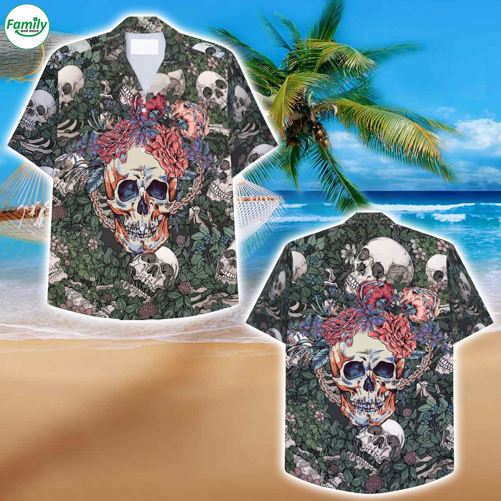 Skull Hawaiian Shirt – Nk45-1