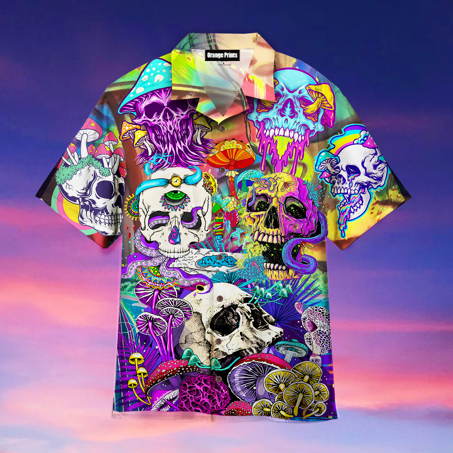 Skull Hippie Multicolor Amazing Hawaiian Shirt For Men Women Adult