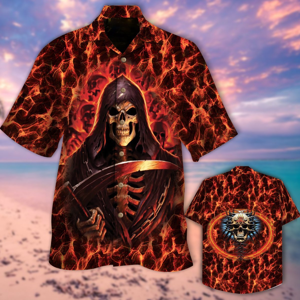 Skull Hook Halloween Hawaiian Shirt For Men Women Adult