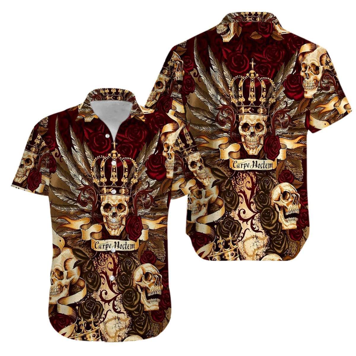 Skull King Hawaiian Shirts