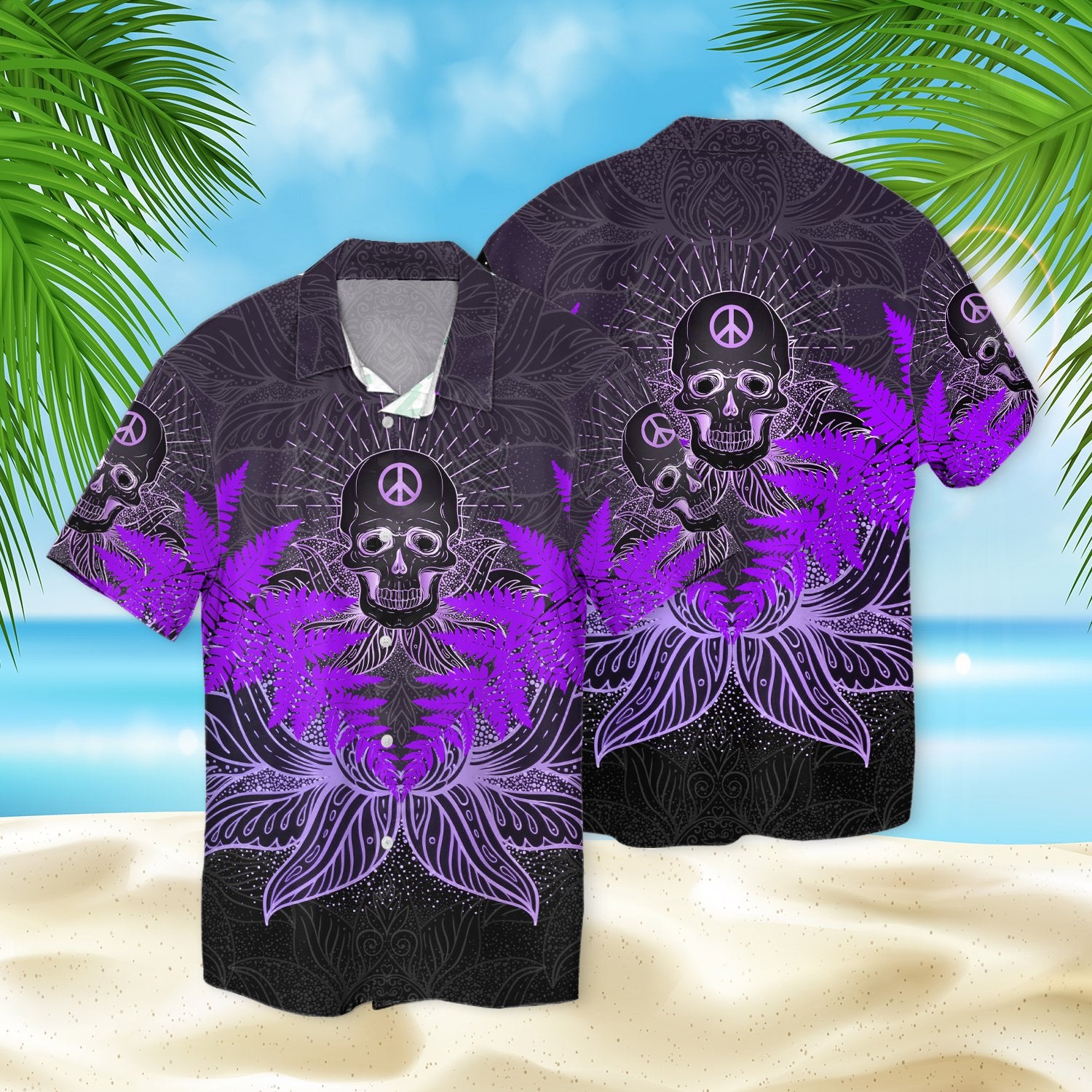 Skull Lotus 3d Hawaiian Shirt