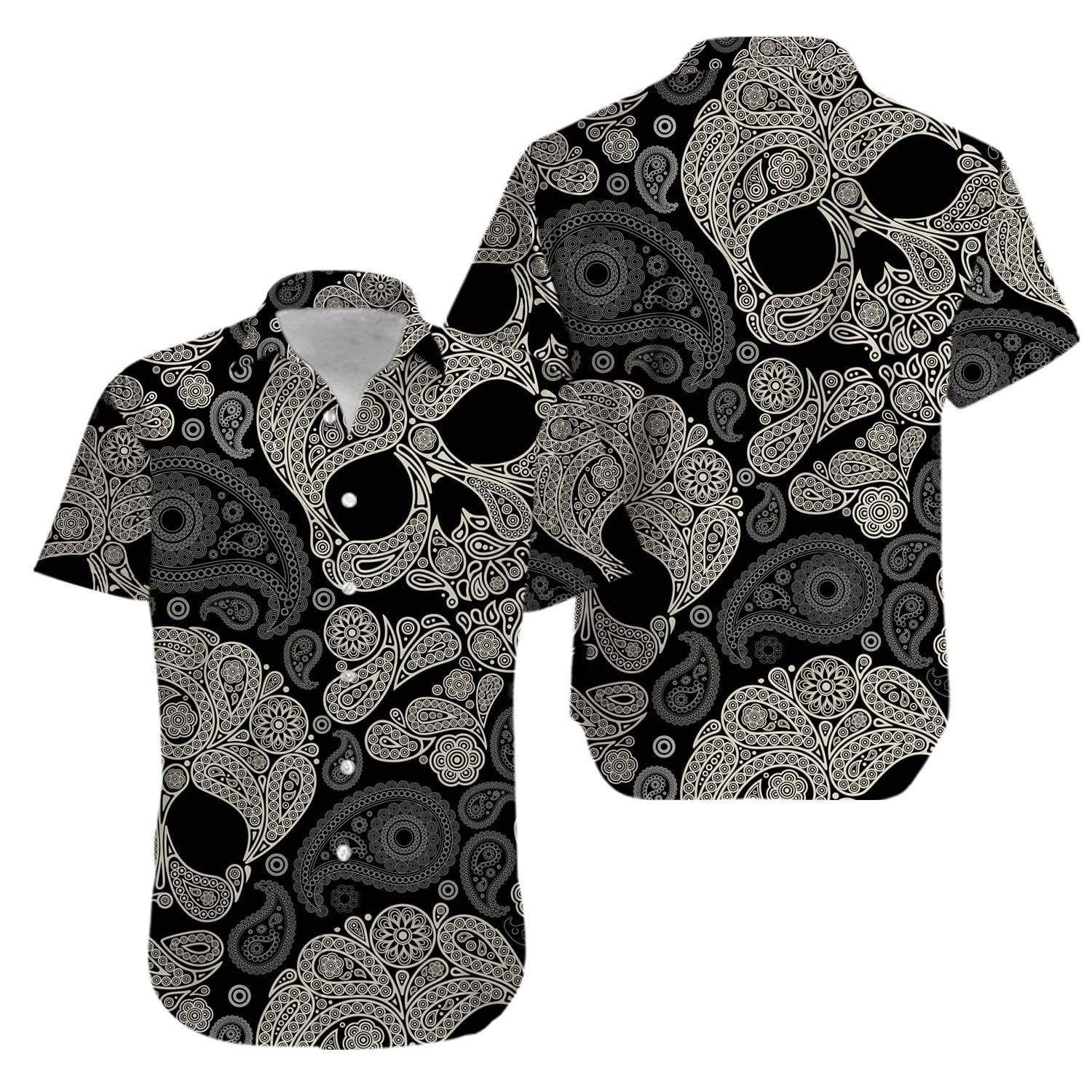 Skull Mandala Hawaiian Aloha Shirts