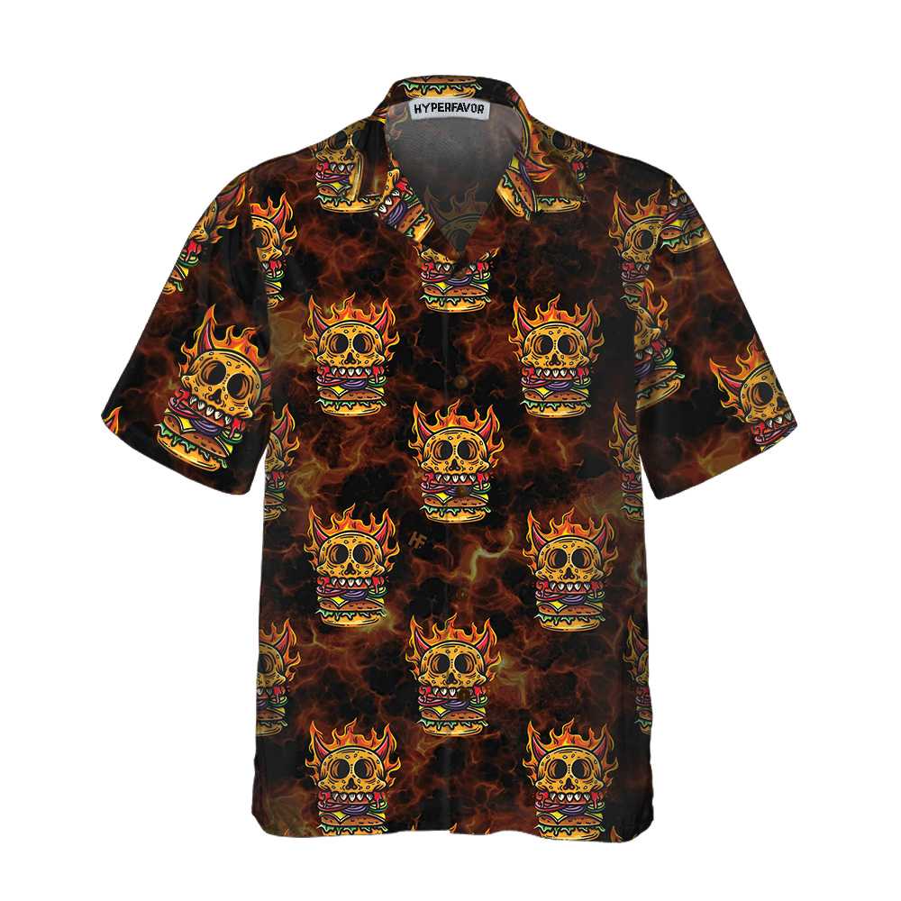 Skull Monster Burger Hawaiian Shirt