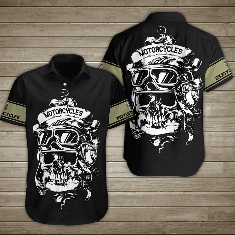 Skull Motorcycles Endless Passion Hawaiian Shirt