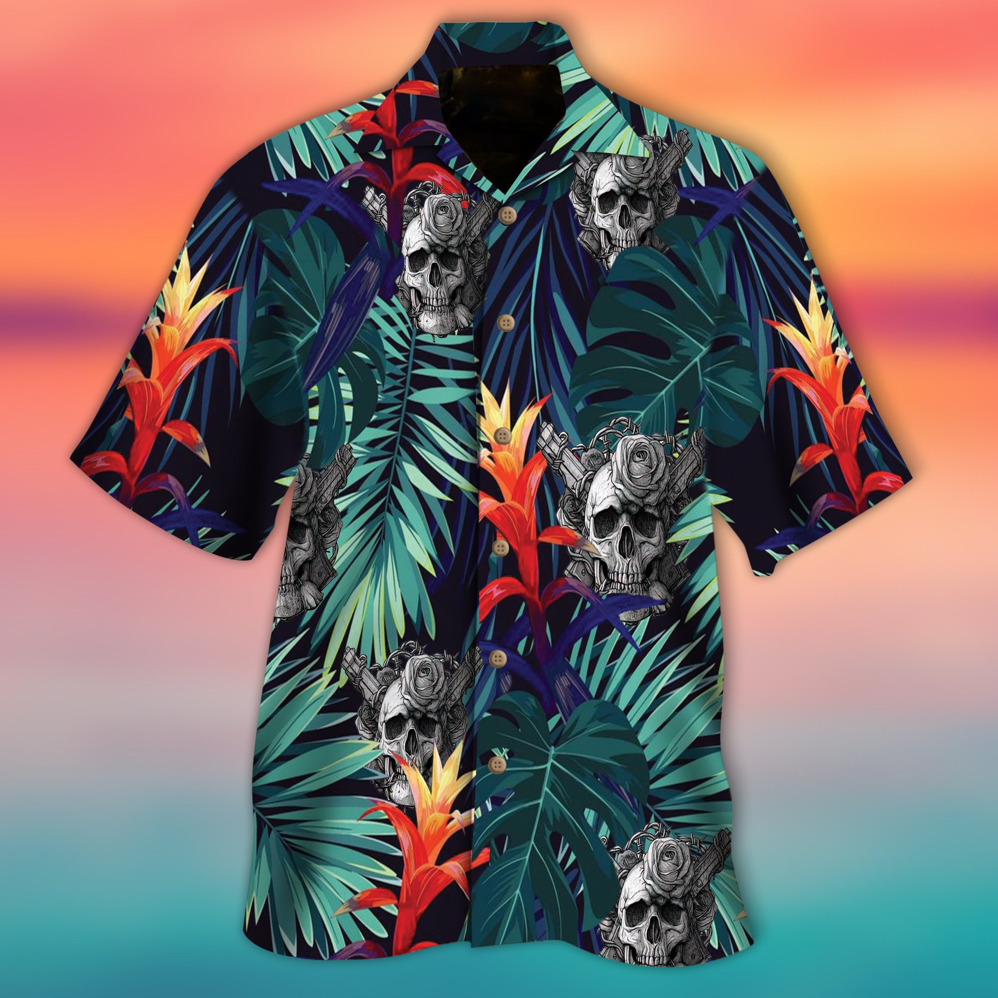 Skull Palm Hawaiian Shirt