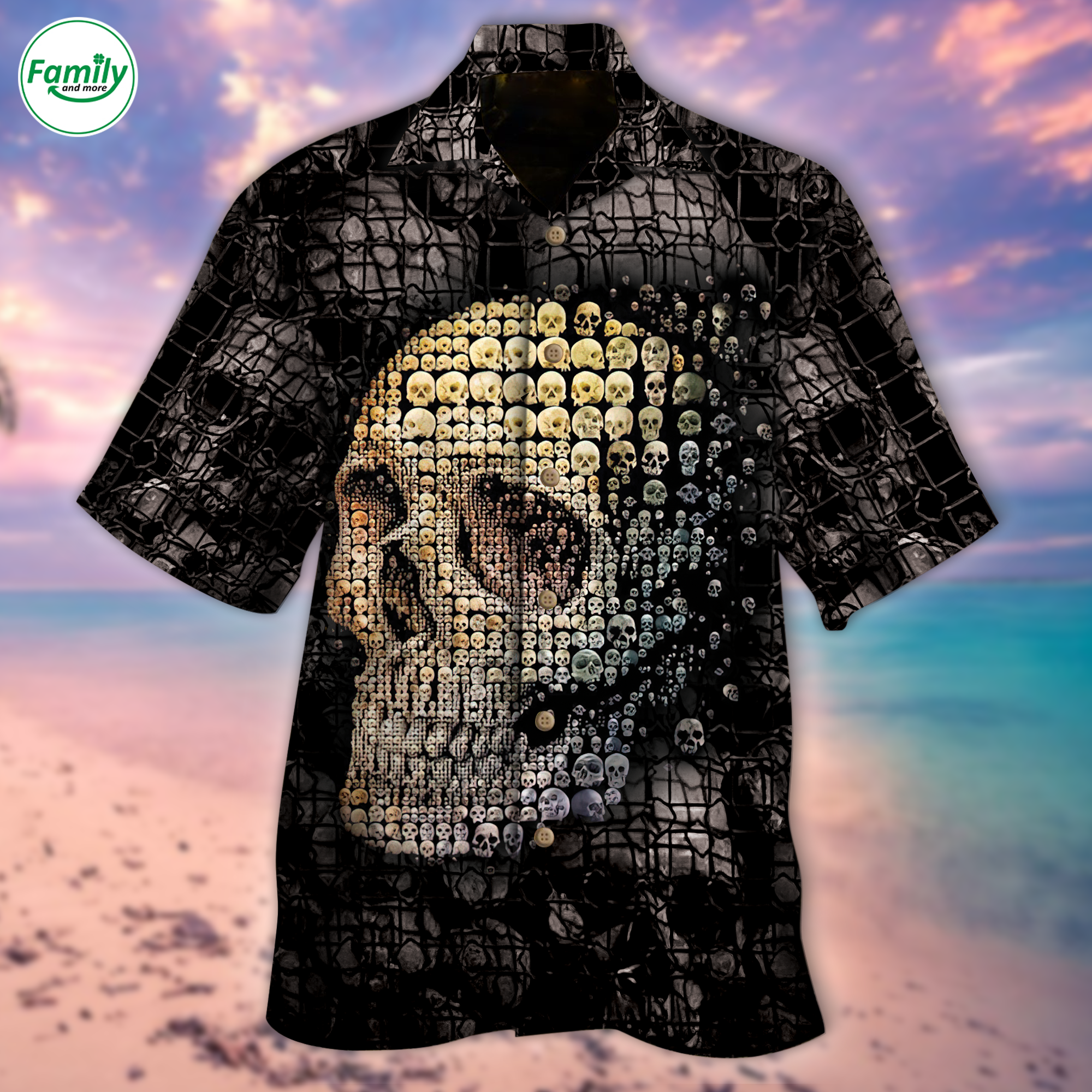 Skull Pieces Hawaiian Shirt