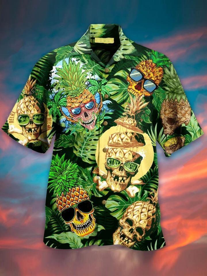 Skull Pineapple Hawaii Shirt Hawaiian Shirt