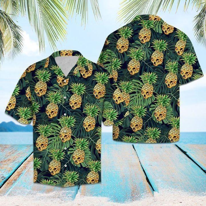 Skull Pineapple Hawaiian Shirt For Men Women Adult