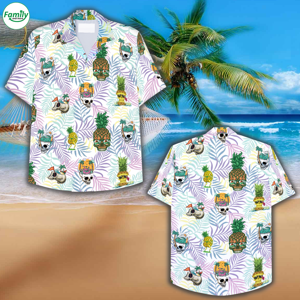 Skull Pineapple Island Hawaiian Shirt