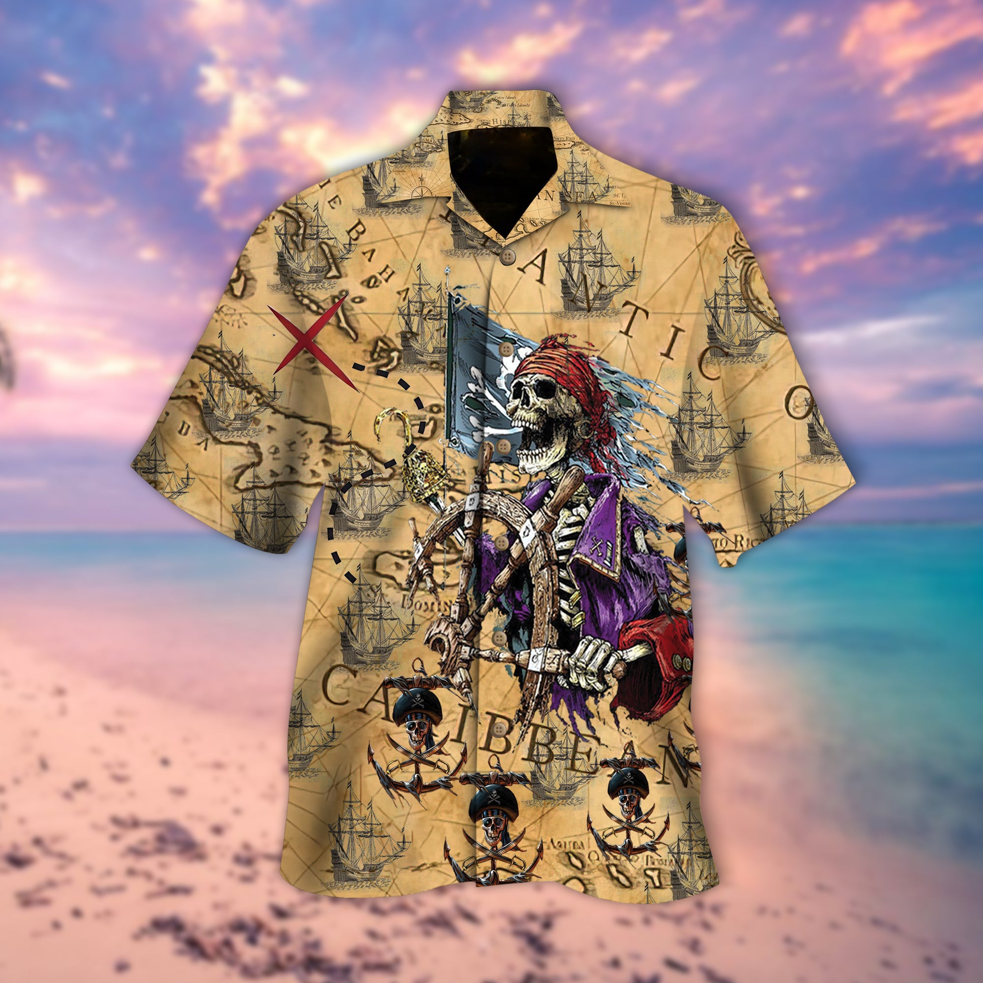 Skull Pirate Hawaiian Shirt