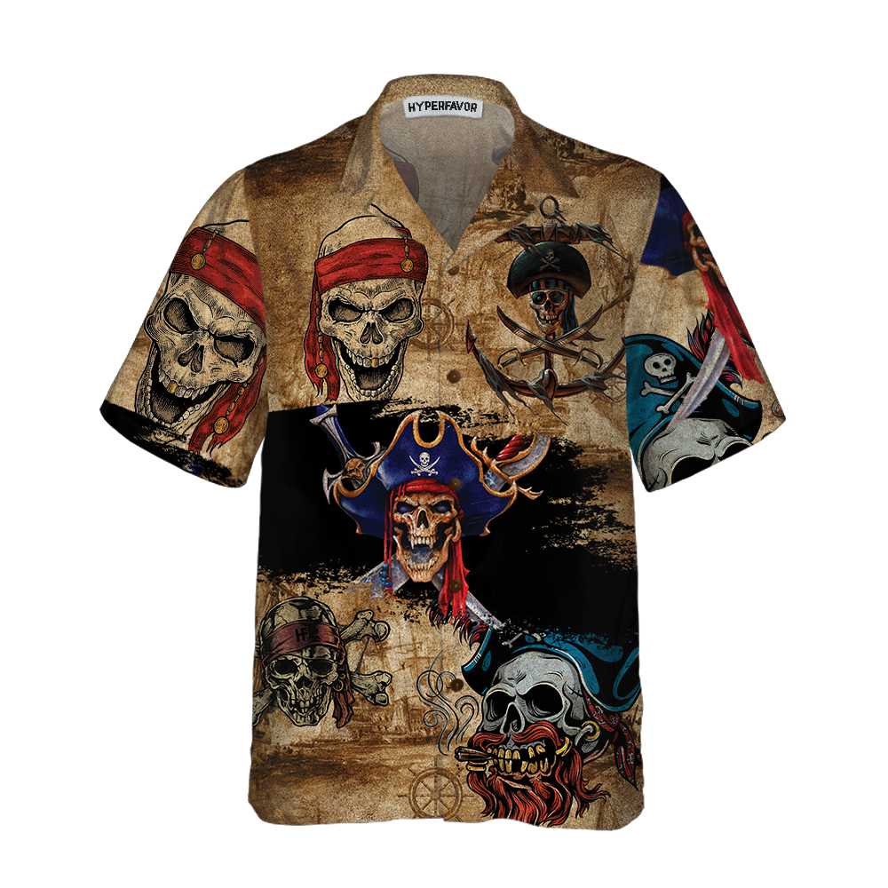 Skull Pirate Hawaiian Shirt Cool Skull Pirate Shirt