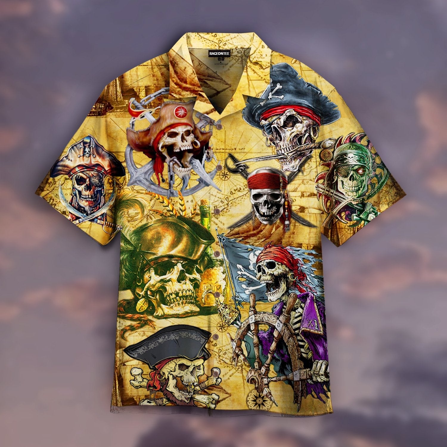 Skull Pirate Hawaiian Shirt For Men Women Adult