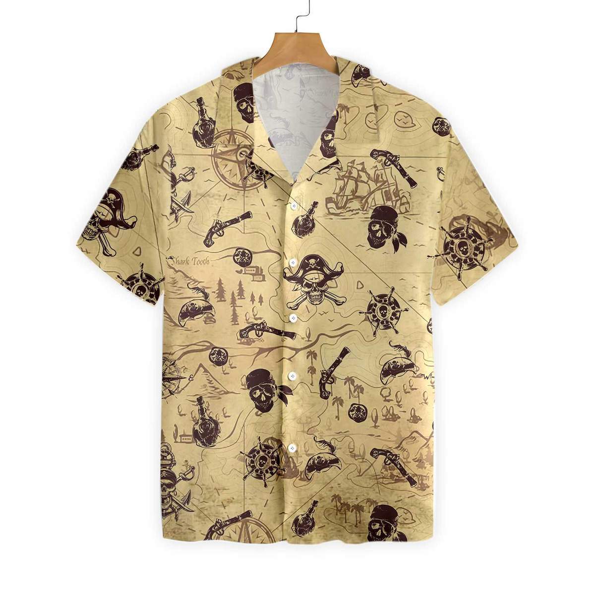 Skull Pirate Pattern 3d All Over Printed Hawaiian Shirt