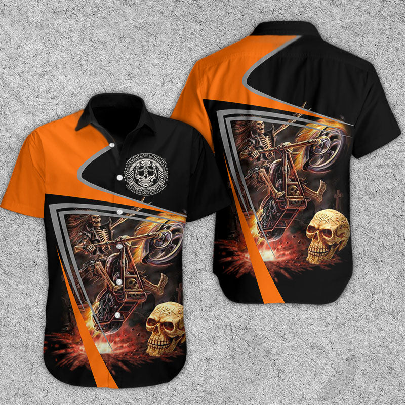 Skull Reaper On Dark Side Hawaiian Shirt Summer