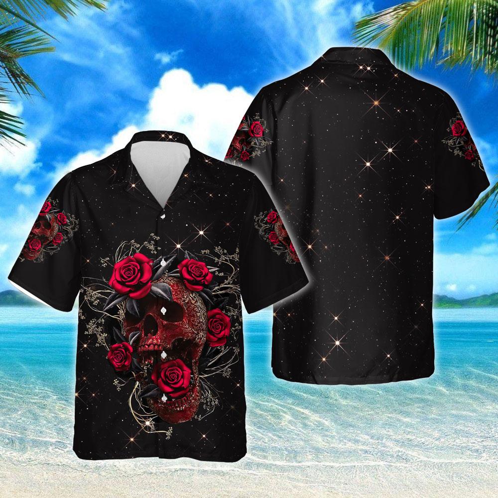 Skull Roses Hawaiian Shirt Trl378hw-1