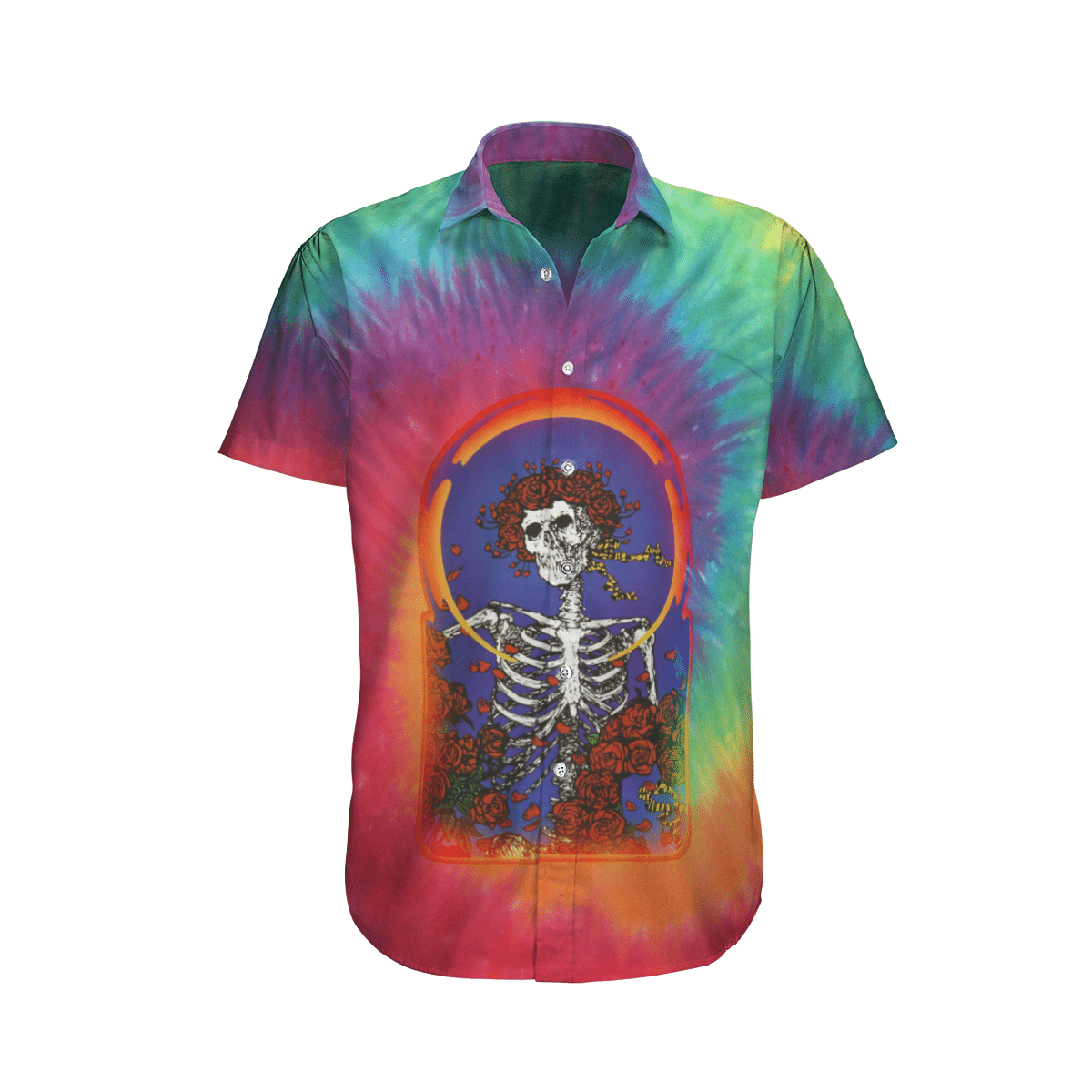 Skull Roses Hawaiian Shirt-1