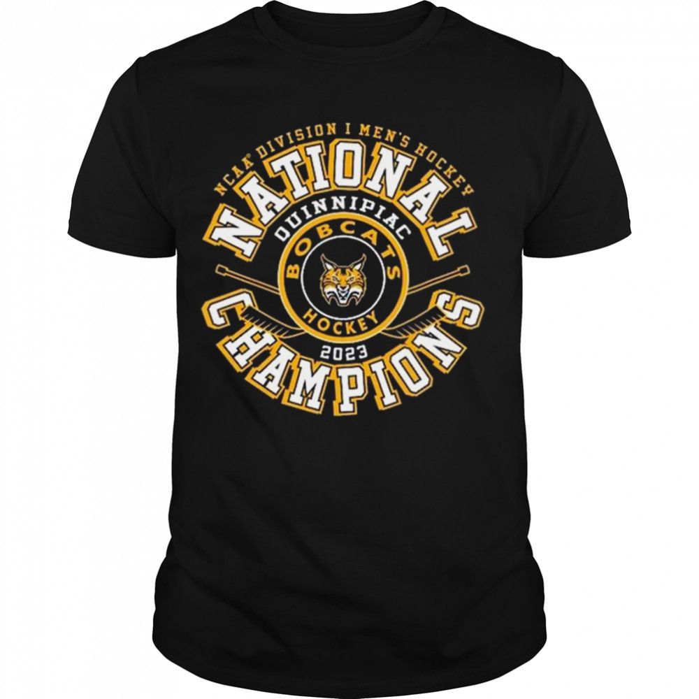 Quinnipiac Bobcats 2023 NCAA Men’s Ice Hockey National Champions Top Rung Shirt