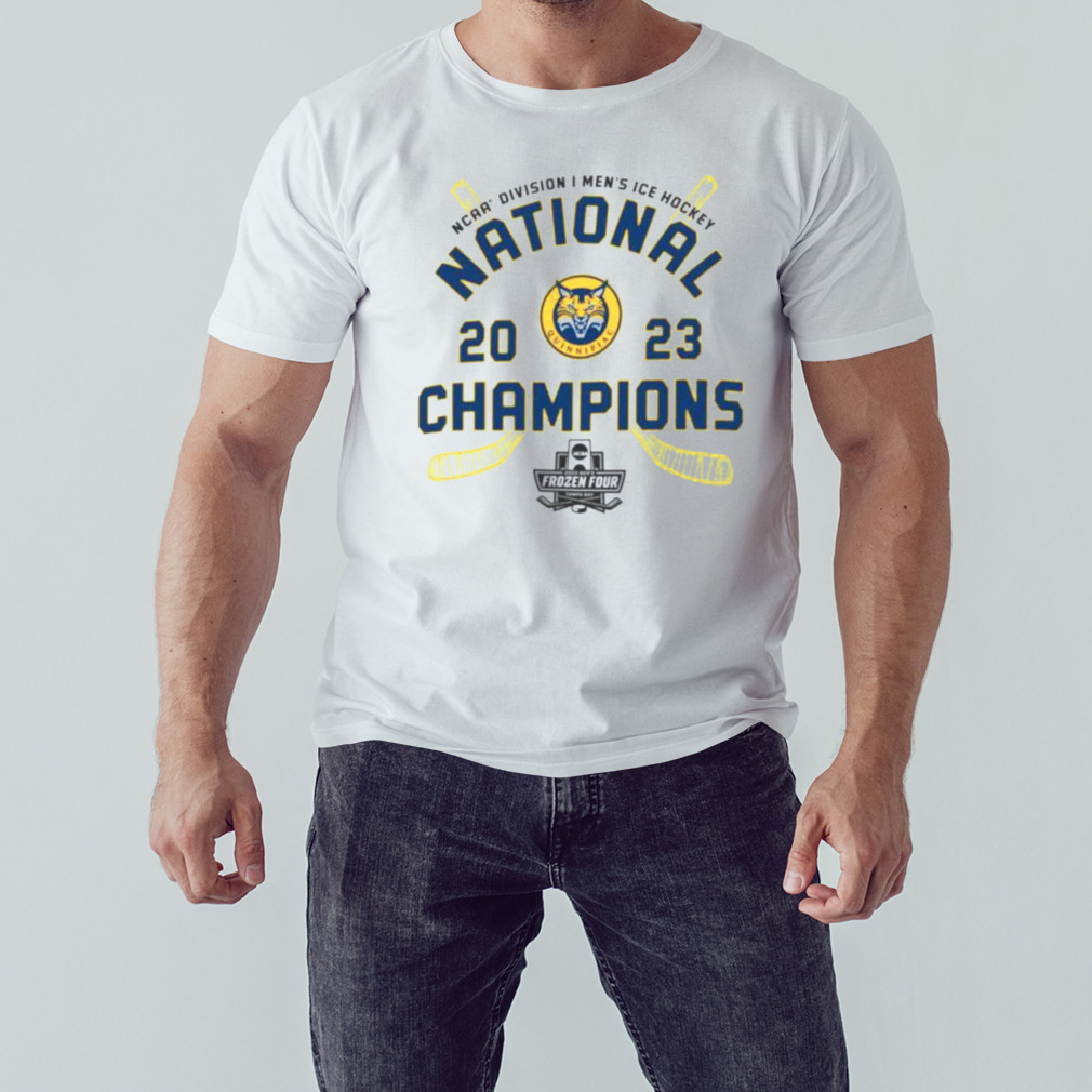 Quinnipiac University Men’s Hockey 2023 National Champions Locker Room T-Shirt
