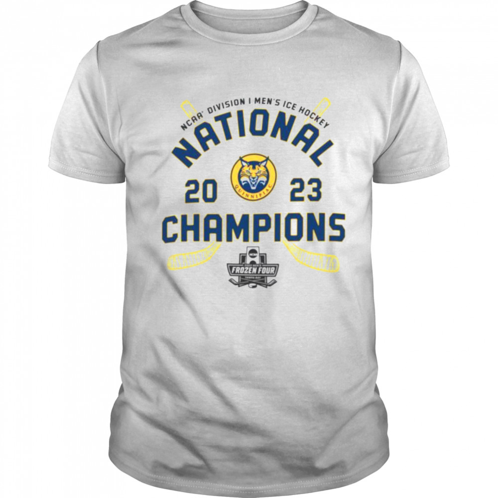 Quinnipiac University Men’s Hockey 2023 National Champions Locker Room T-Shirt