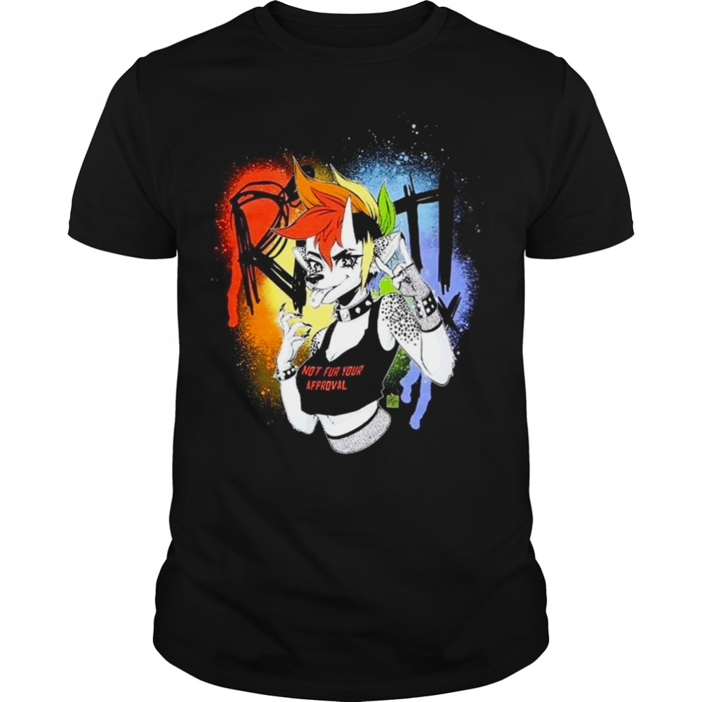 Riot rainbow jackal shirt