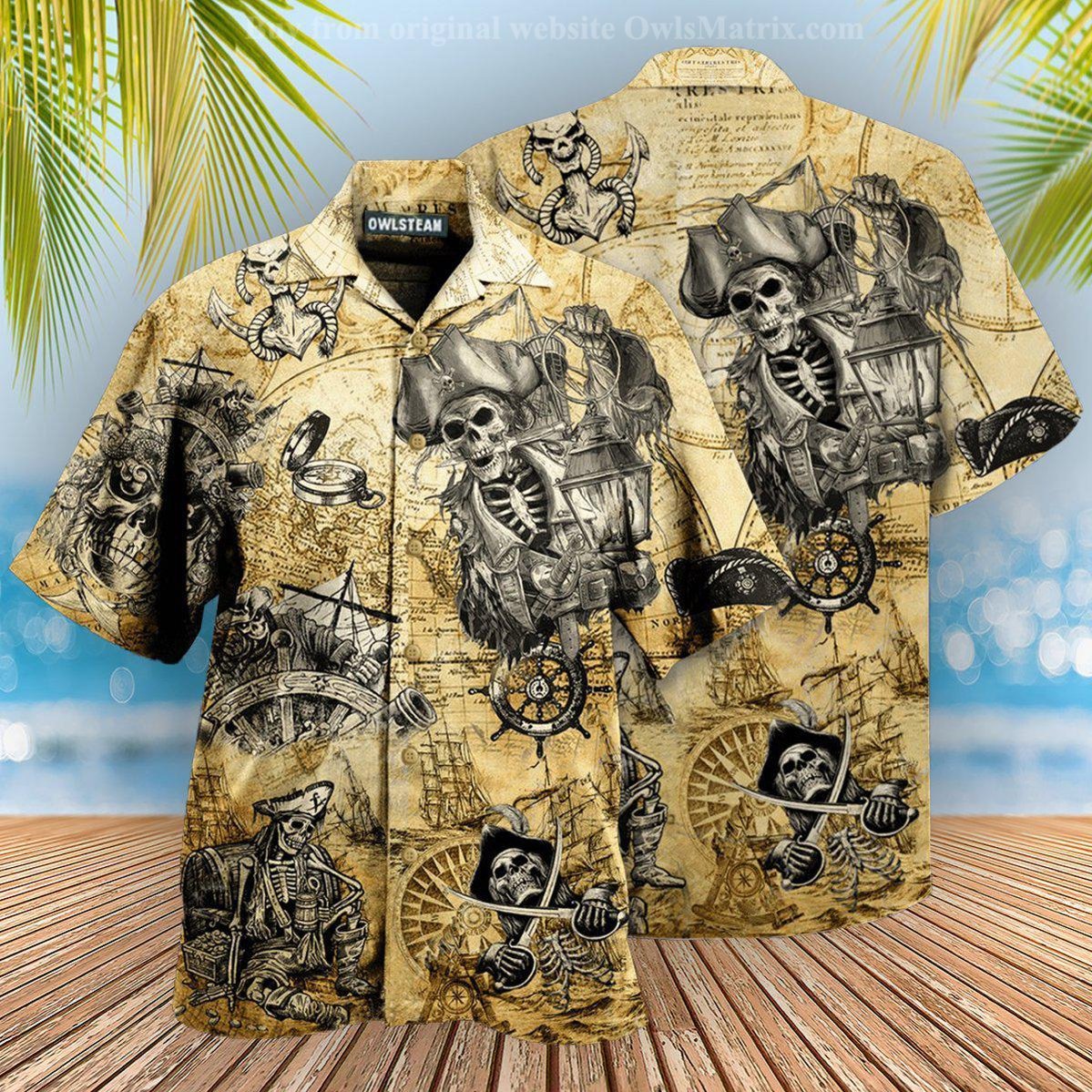 Skull Save A Ship Ride A Pirate Edition – Hawaiian Shirt