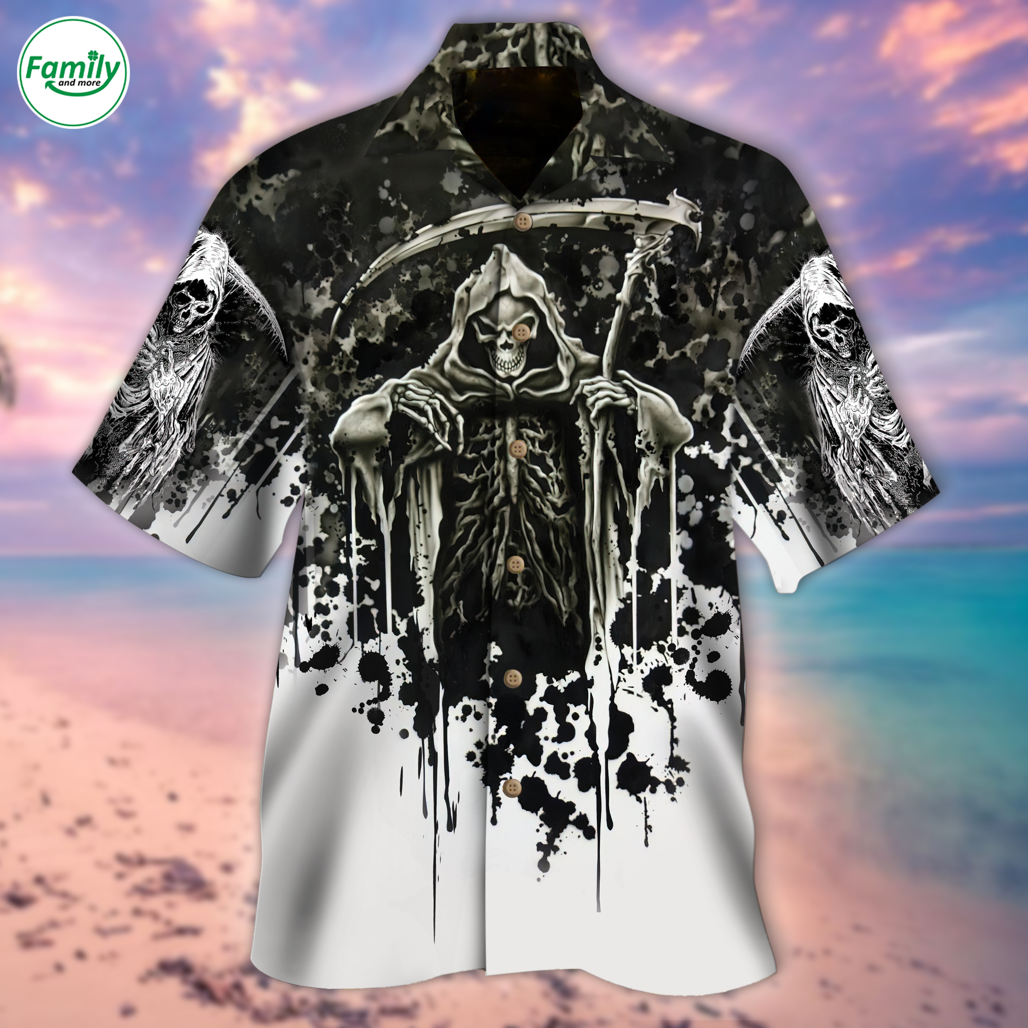 Skull Scythe Hawaiian Shirt