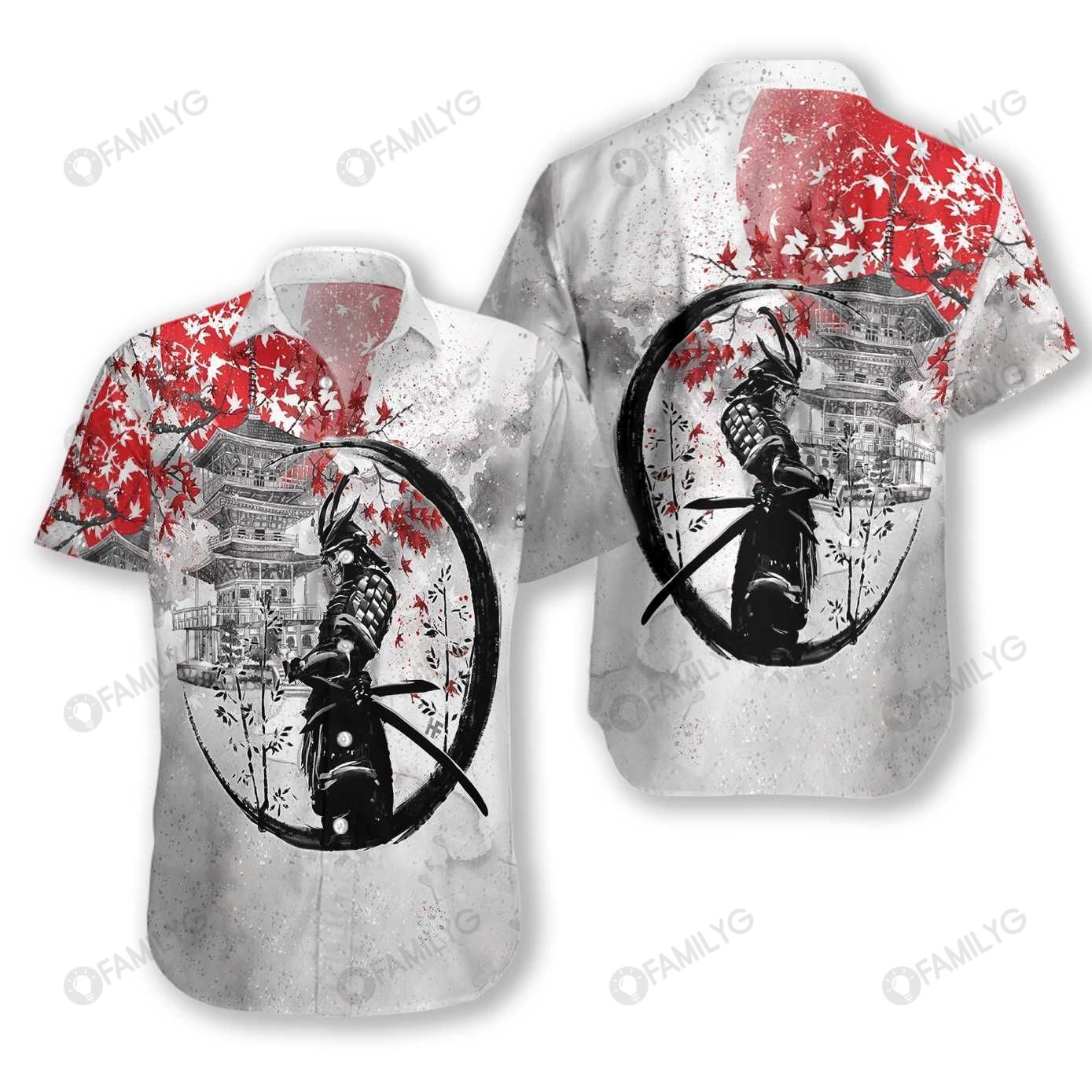 Skull Shirt – Samurai Skull Warrior Best Design Unisex Hawaiian Shirt