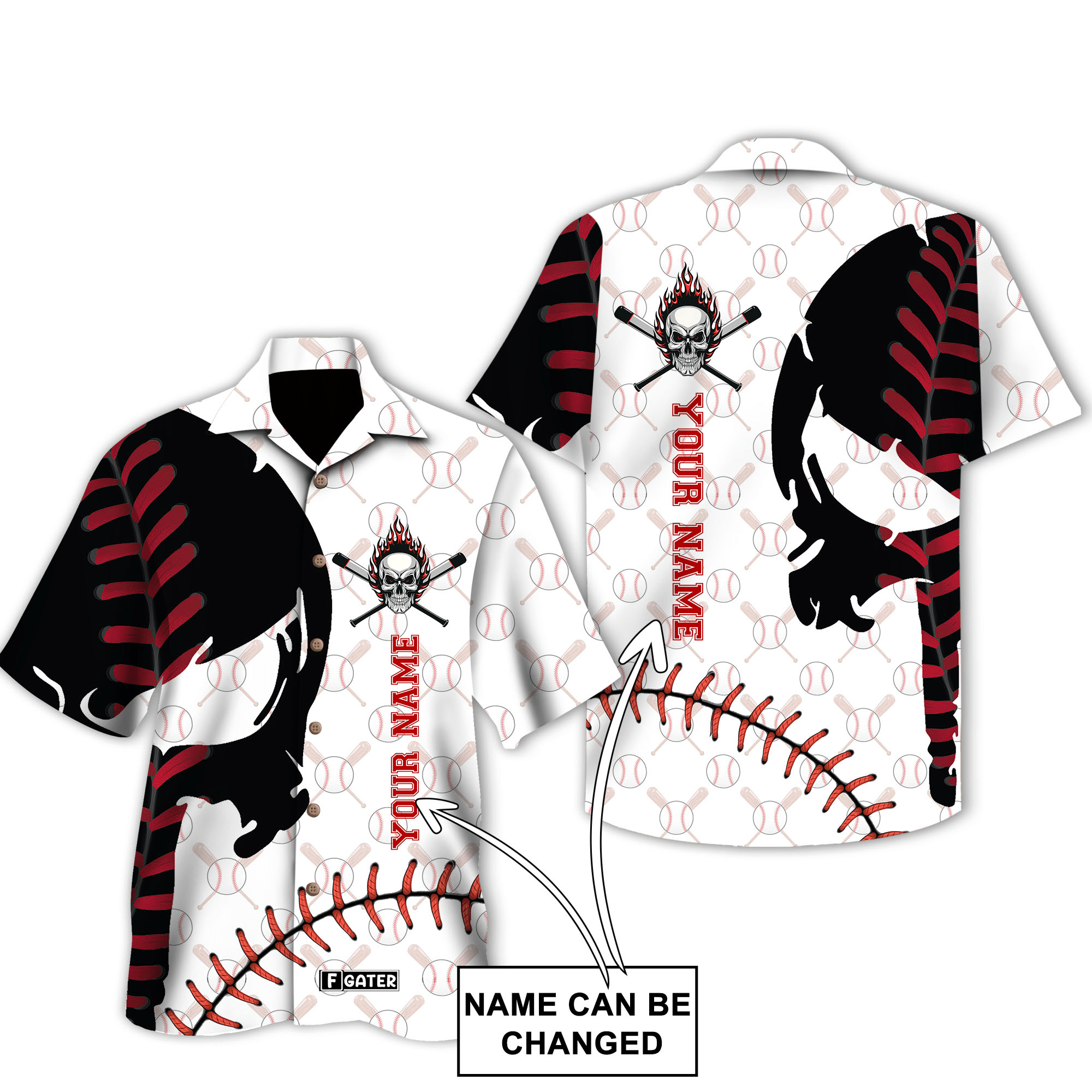 Skull Shirt – Skull Baseball Custom Hawaiian Shirt Re Summer Hawaiian
