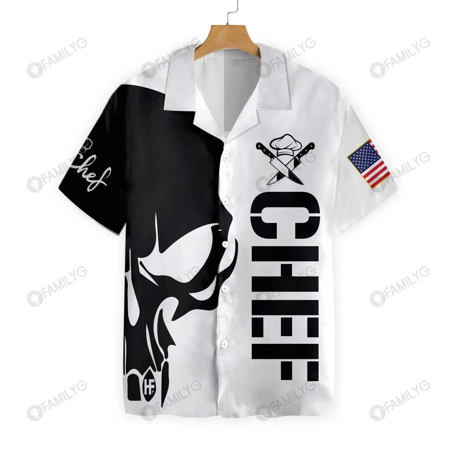 Skull Shirt – Skull Chef Best Design Unisex Hawaiian Shirt