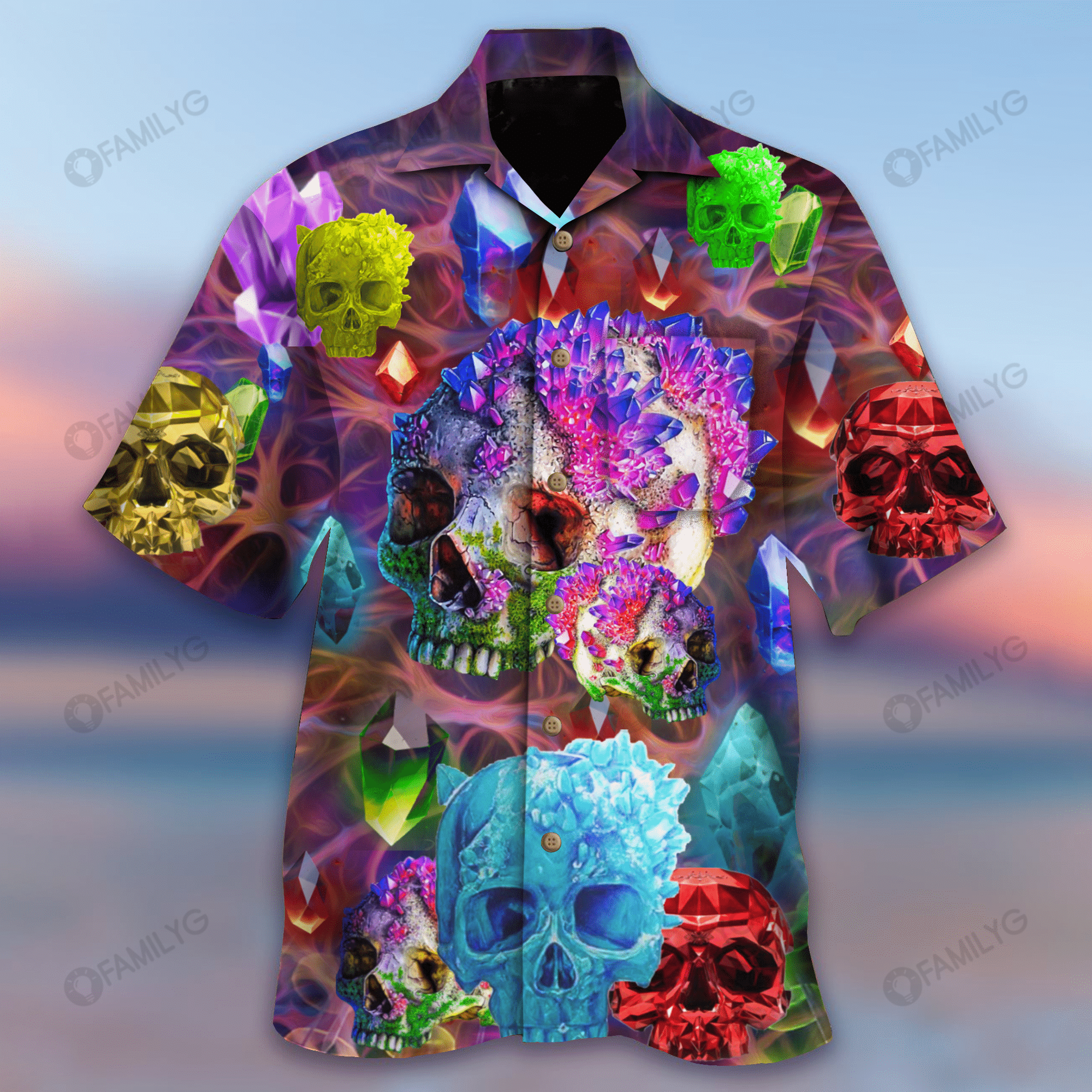 Skull Shirt – The Magical Crystal Skulls Hawaiian Shirt