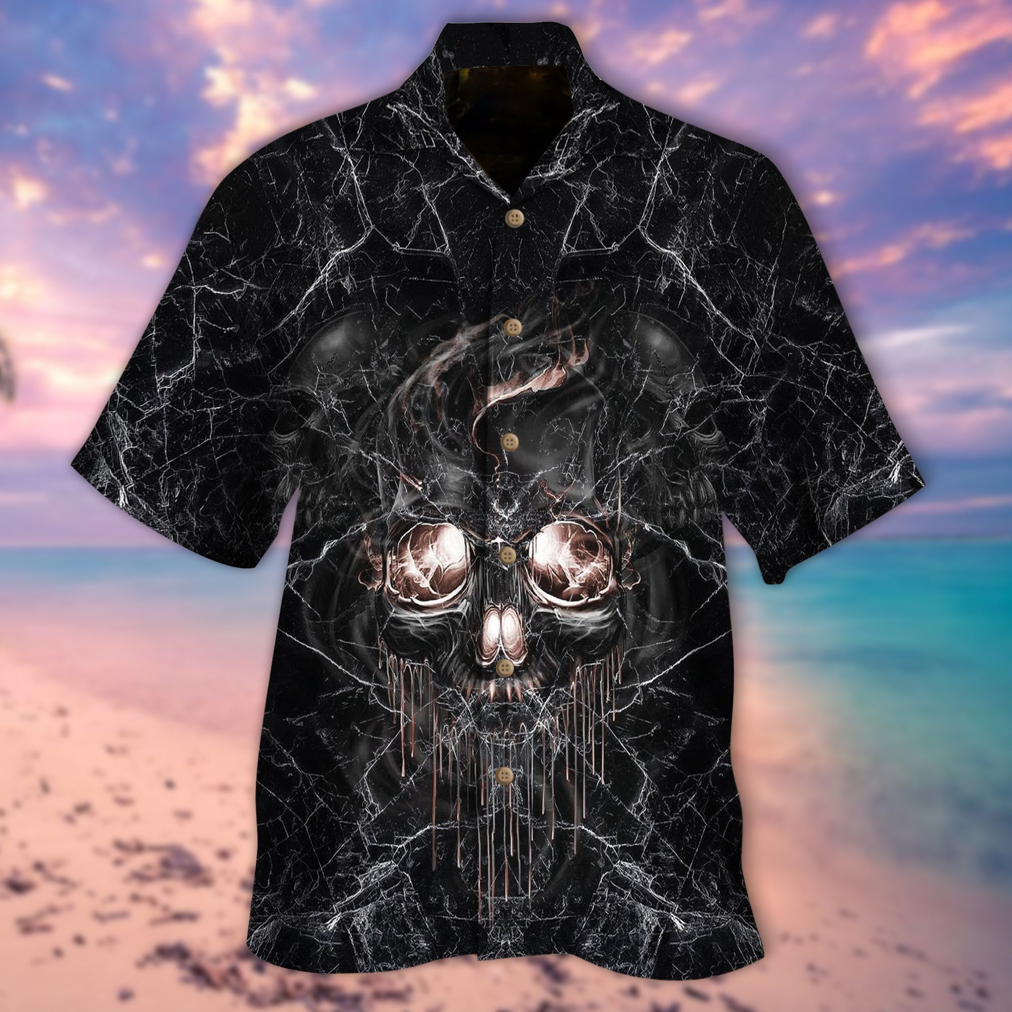 Skull Skull Hawaiian Shirt – Kv26-1