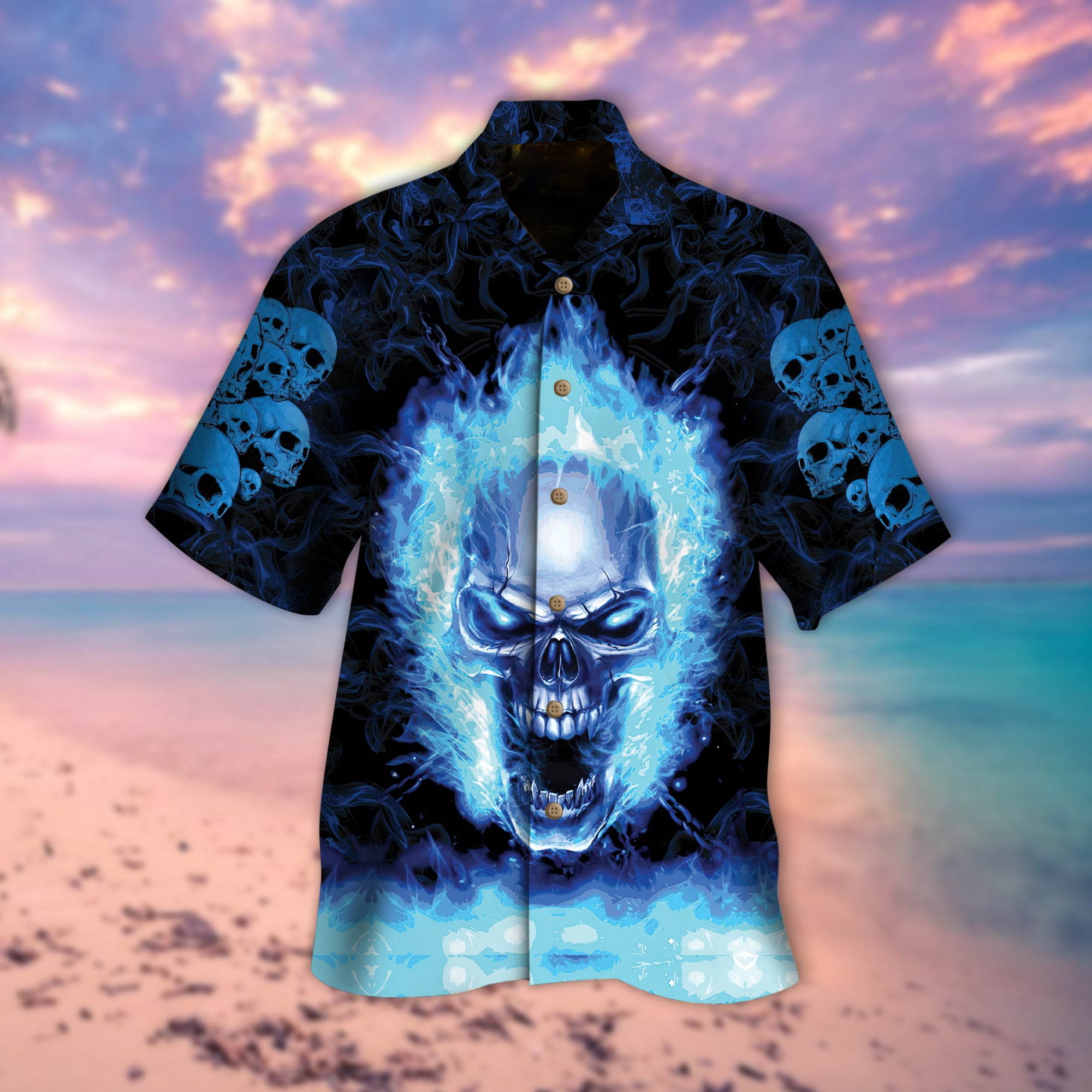 Skull Smoke Hawaiian Shirt – Pp058-1