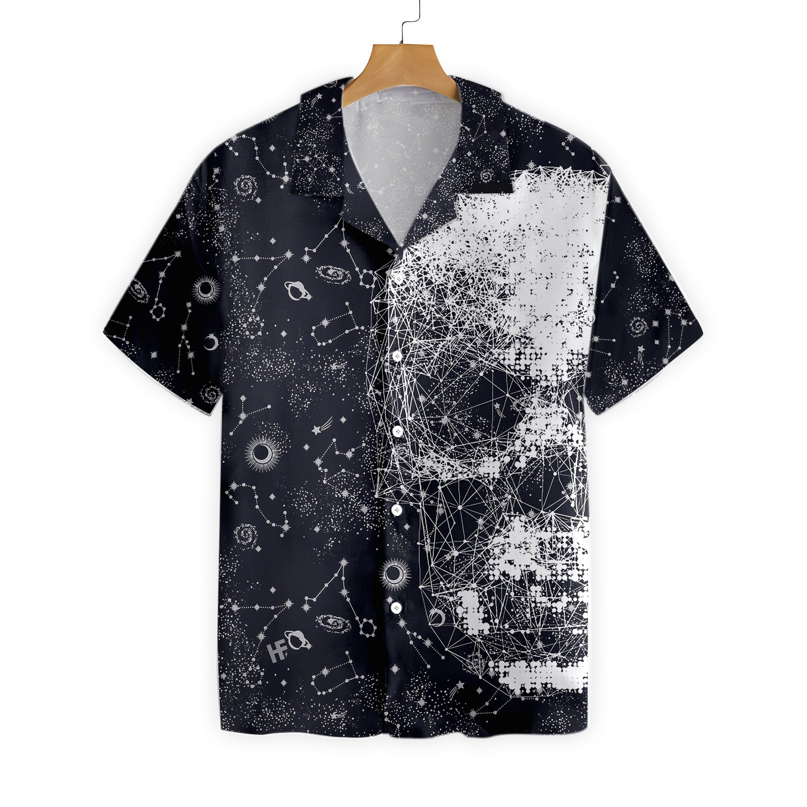 Skull Space Galaxy Constellation Hawaiian Shirt