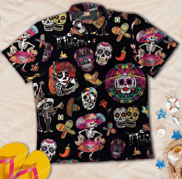 Skull Sugar Calavera Guns Limited – Hawaiian Shirt