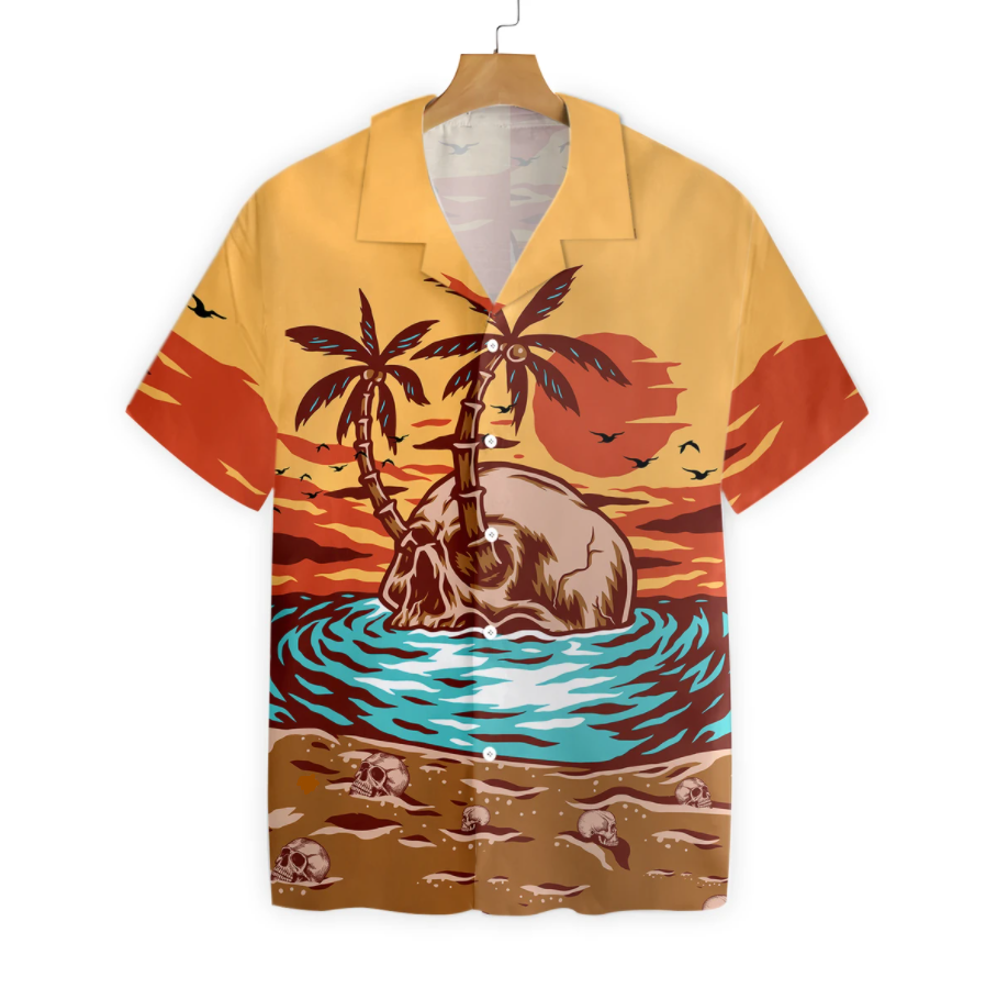Skull Summer Beach Hawaiian Shirt-1