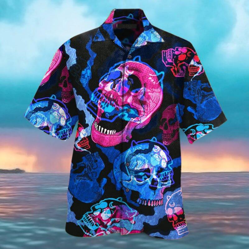 Skull Sun Hawaiian Shirt