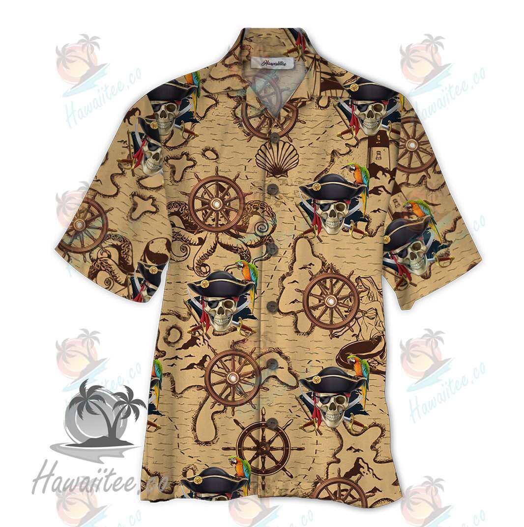 Skull Tan Awesome Design Unisex Hawaiian Shirt