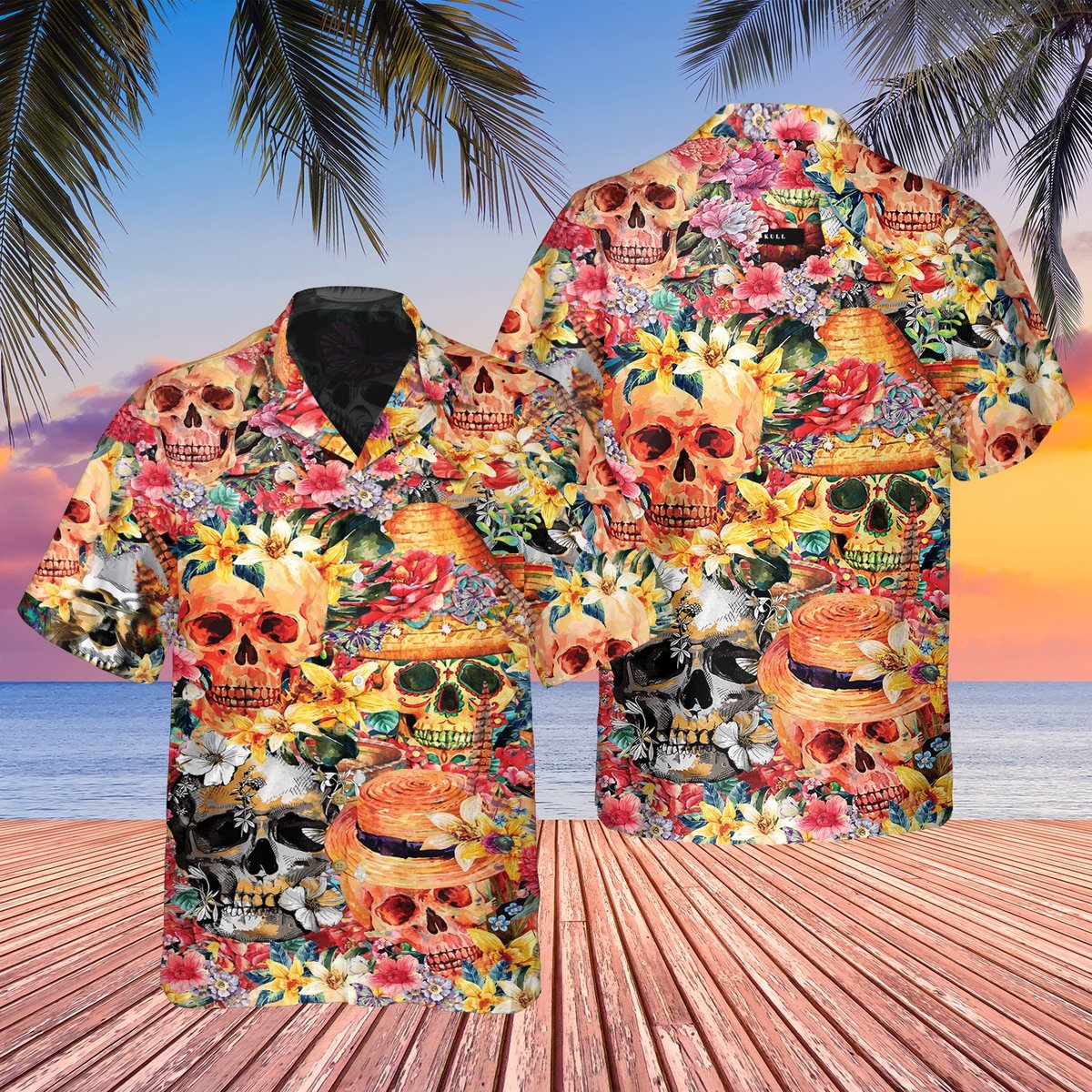 Skull Tropical Hawaii Shirt