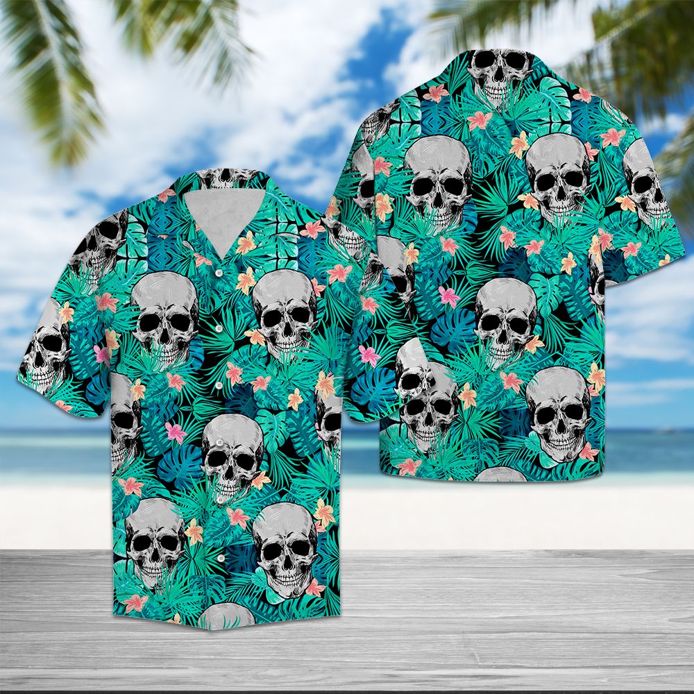 Skull Tropical Hawaiian Shirt For Men Women Adult Hl1600-1