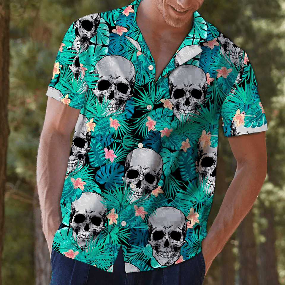 Skull Tropical Hawaiian Shirts Hawaiian Shirt For Men Hawaiian Shirt