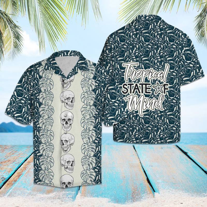 Skull Tropical State Of Mind Ty2807 – Hawaiian Shirt