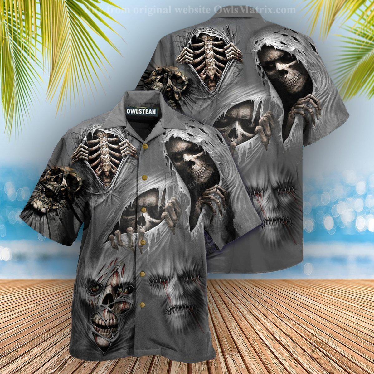 Skull What Scares You Excites Me Edition – Hawaiian Shirt